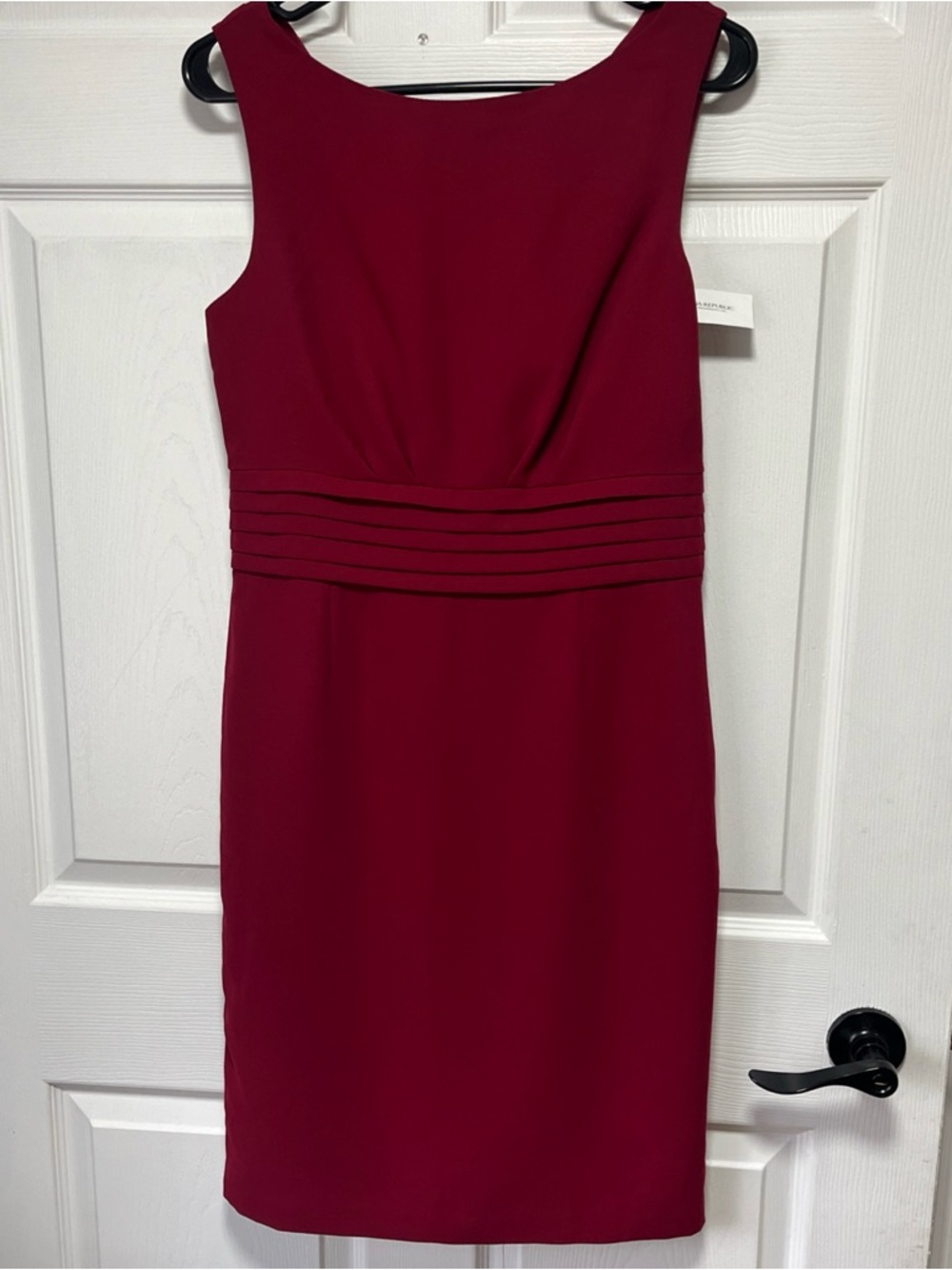 NWT Banana Republic Vera Draped Sheath dress Dark Berry Red Sz 6